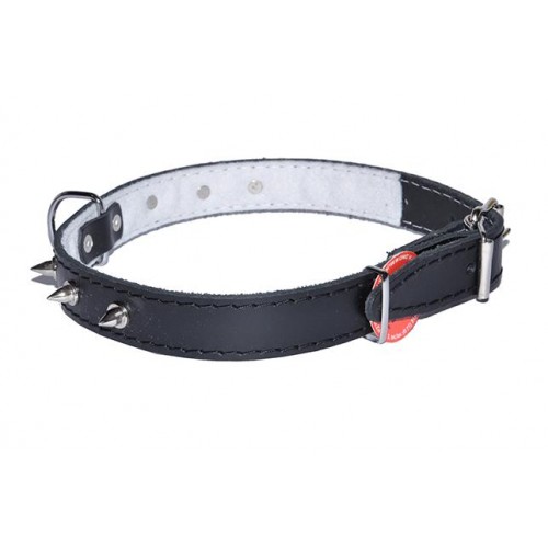 OBROŻA SKÓRZANA KOLEC DUŻY 30mm/63cm CZARNA