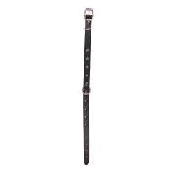OBROŻA SKÓRZANA ĆWIEK 20mm/47cm CZARNA