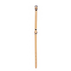 OBROŻA SKÓRZANA 12mm/32cm BEŻOWA