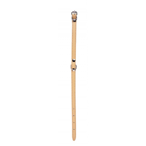 OBROŻA SKÓRZANA 12mm/32cm BEŻOWA