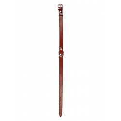 OBROŻA SKÓRZANA 16mm/40cm BRĄZOWA
