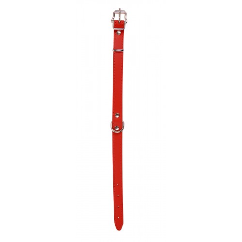 OBROŻA SKÓRZANA 22mm/53cm CZERWONA