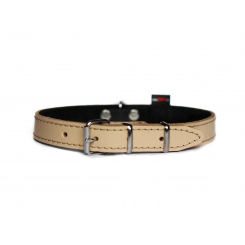 OBROŻA SKÓRZANA 30mm/56cm BEŻOWA