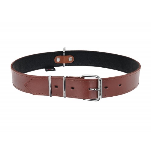 OBROŻA SKÓRZANA 40mm/91cm BRĄZOWA