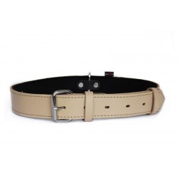 OBROŻA SKÓRZANA 40mm/91cm BEŻOWA