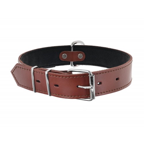 OBROŻA SKÓRZANA 40mm/67cm BRĄZOWA
