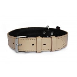 OBROŻA SKÓRZANA 40mm/67cm BEŻOWA