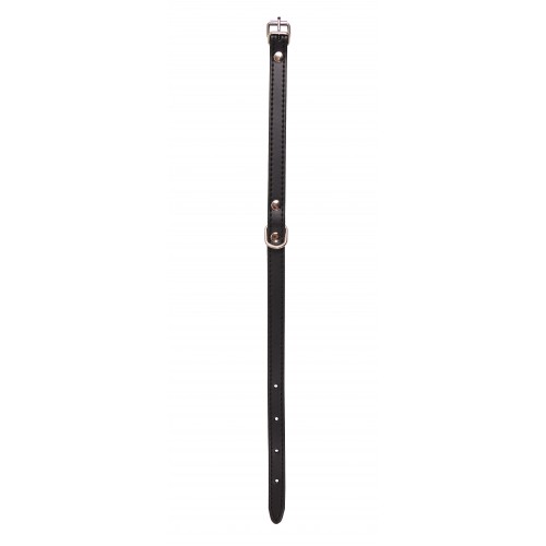 OBROŻA SKÓRZANA 16mm/40cm CZARNA