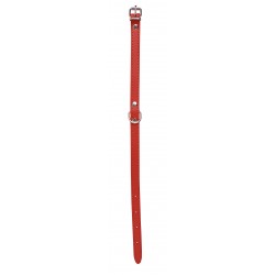 OBROŻA SKÓRZANA 14mm/36cm CZERWONA