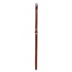 OBROŻA SKÓRZANA 10mm/27cm BRĄZOWA