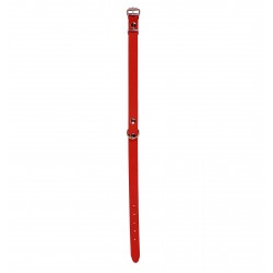 OBROŻA SKÓRZANA 18mm/43cm CZERWONA