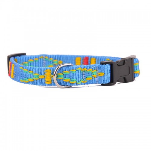 OBROŻA TAŚMA ŻAKARD ZAPIĘCIE PLAST.15mm/46cm NIEBIESKA
